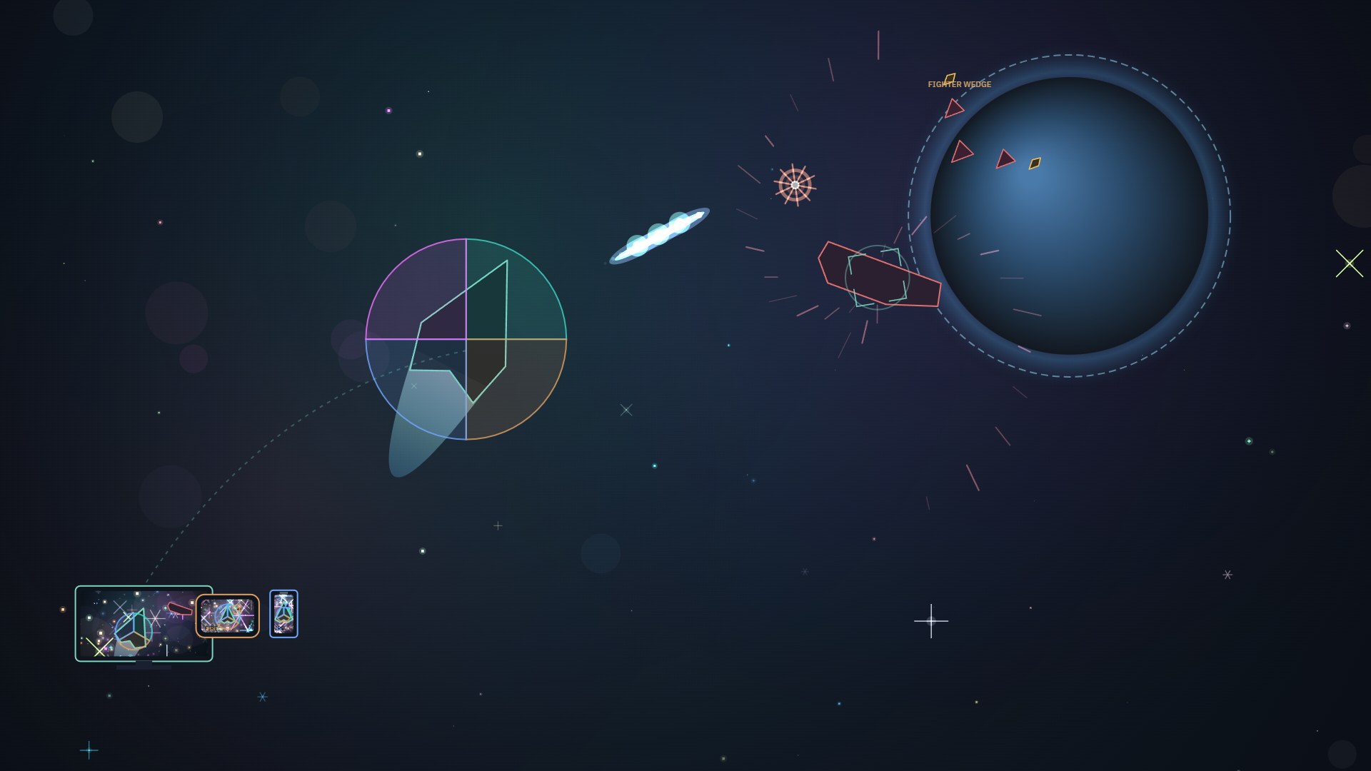 Piloting through a sector